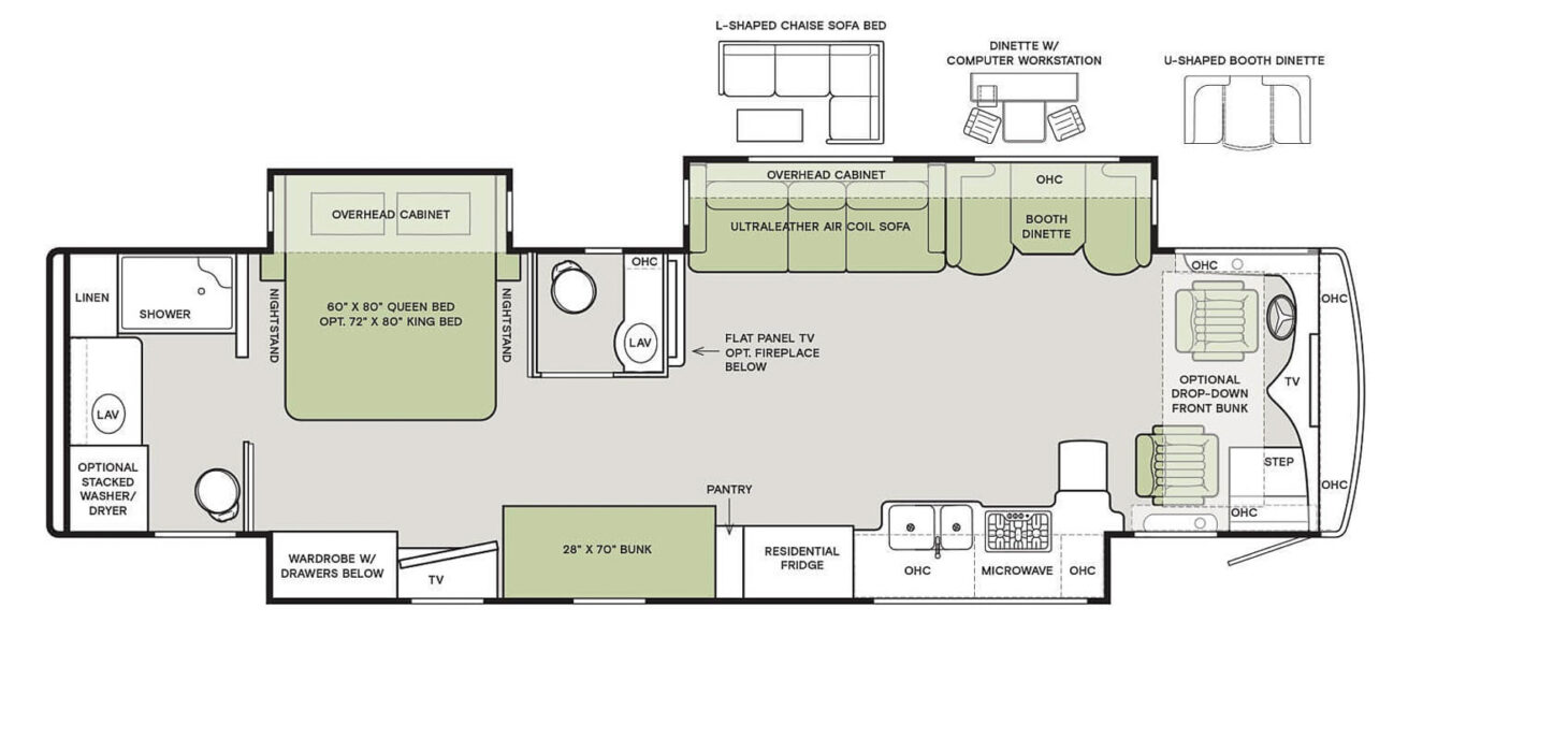 Tiffin Allegro Red 38 KA Floorplan