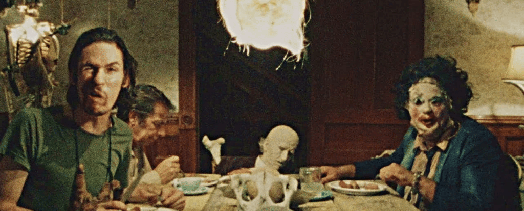 texas chainsaw massacre movie dinner scene